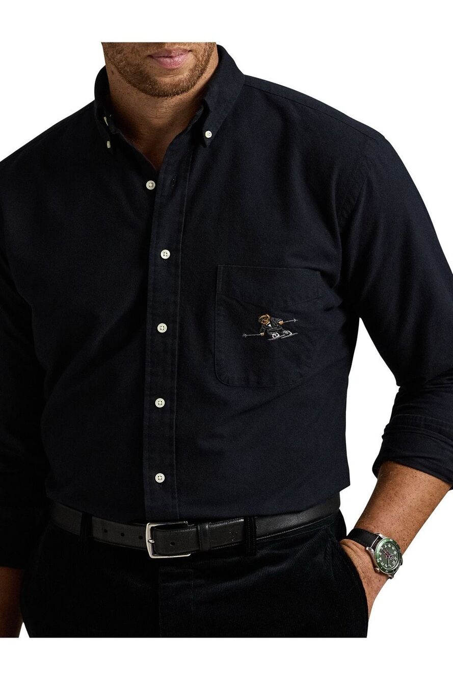 Polo Ralph Lauren Classic Fit Polo Bear Skiing Oxford Shirt Size 3XL NWT